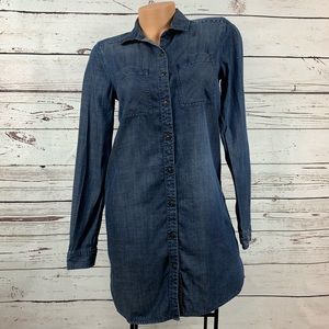 Caslon For Nordstrom Chambray Button Down Dress